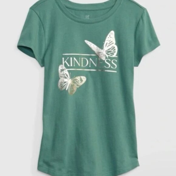 **NEW WITH TAGS** Gap Kids Girls Sage Green Graphic Tee - Size XXL (14/16) - Picture 1 of 6